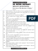 Junior Inter Botany Important Questions