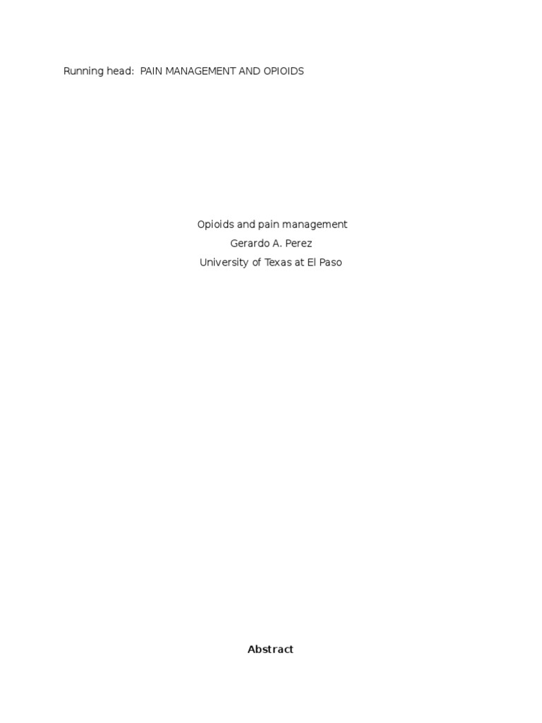 Opioids in Chronic Pain Management | PDF | Opioid | Analgesic