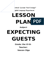 Lesson Plan Expecting Guests 8