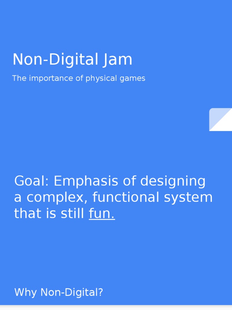 Designing Engaging Non-Digital Games | PDF