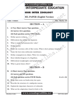 Board of Intermediate Education: Junior Inter Zoology MODEL PAPER (English Version)