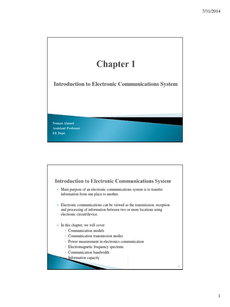 Chapter 1 | PDF | Signal To Noise Ratio | Decibel