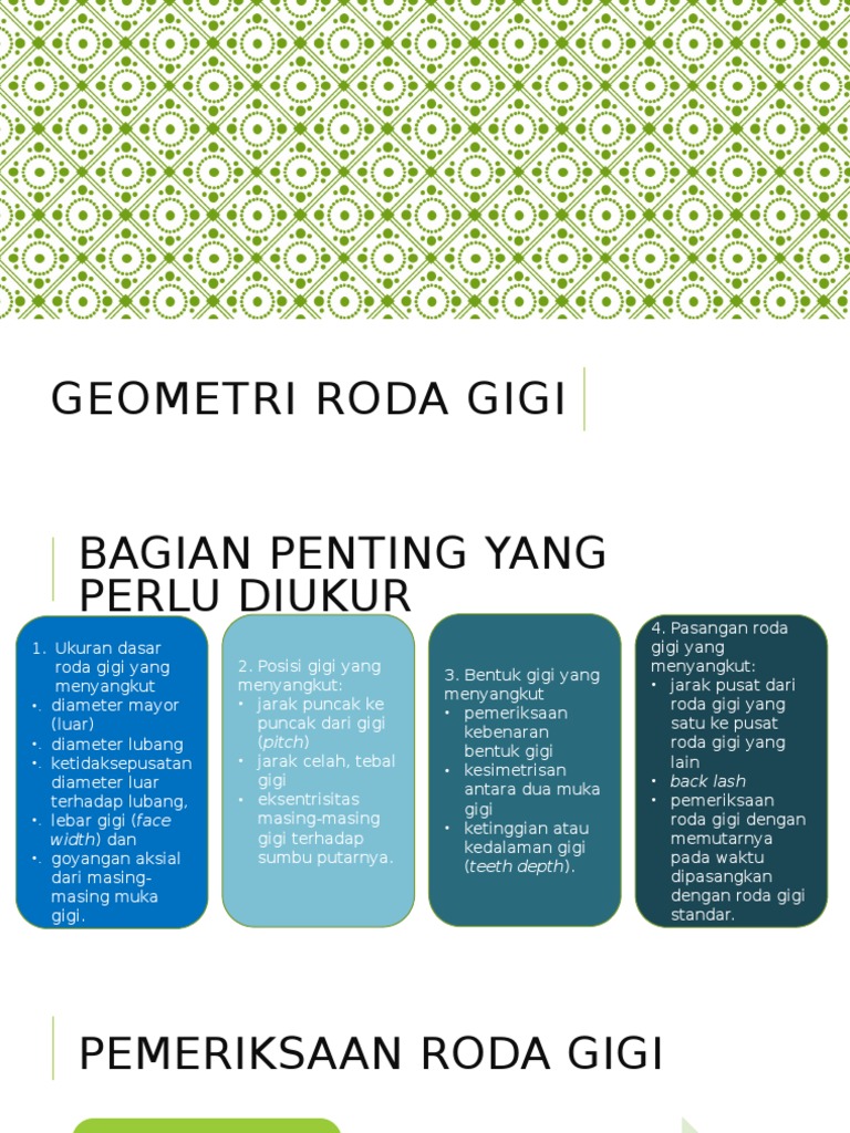 Pengukuran Geometri Roda Gigi | PDF