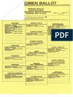 Marblehead 2016 Election Ballot