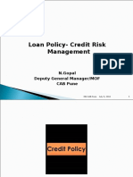 Loan Policy - Credit Risk Management
