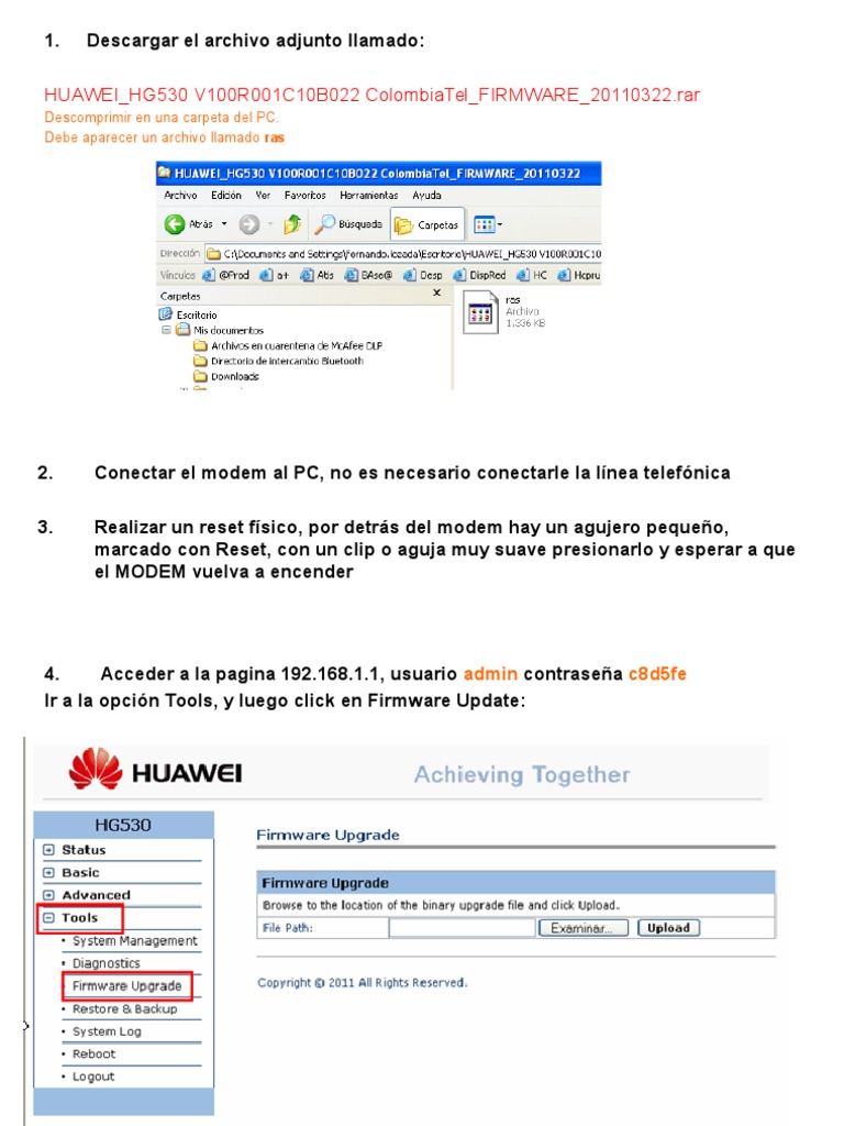 Huawei Hg530 Firmware