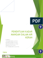 Penentuan Kadar Mangan Dalam Air Keran