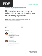 M-Learning: An Experiment in Using SMS To Support Learning New English Language Words