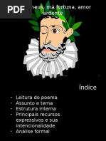 Análise de Texto Poético Erros meus, má fortuna, amor ardente