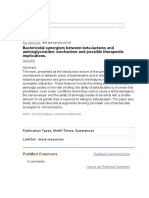 Beta Lactam Plus Aminoglicoside Sinergy