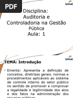 1 CC7 AUD CTRL PUBLICA a Auditoria Pública Introdução