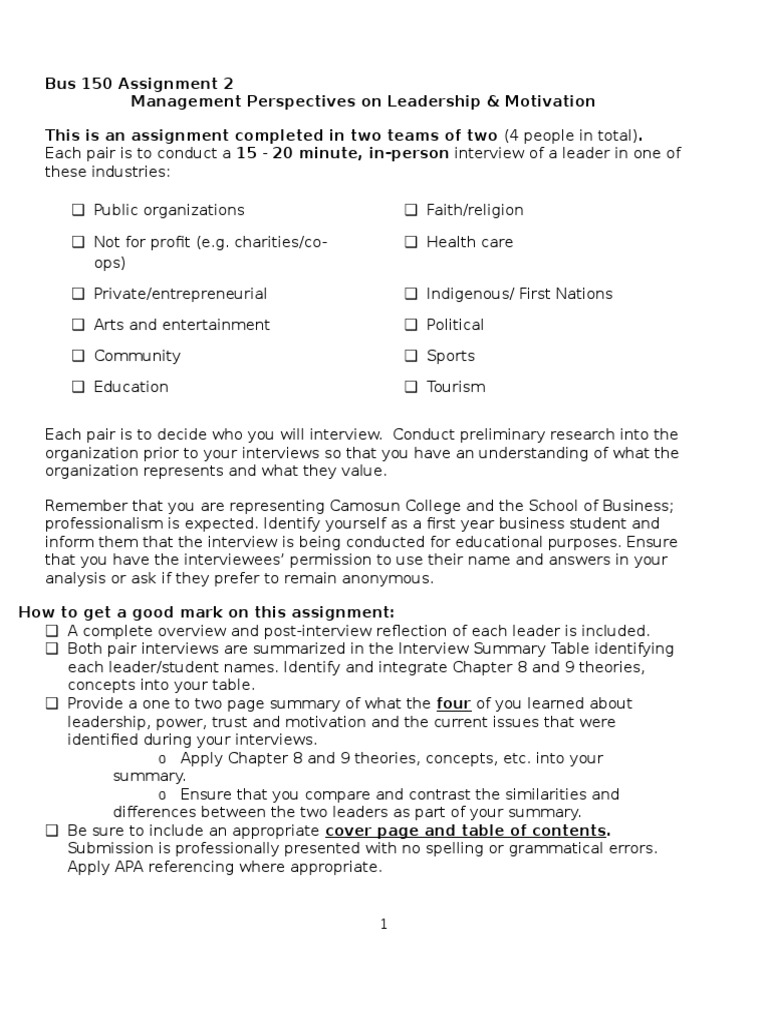 Sample assignment on leadership and management picture