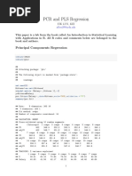 PCR and Pls Regression