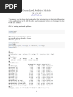 generalized additive model