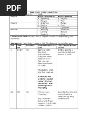 preschool lesson plan