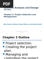 Systems Analysis and Design: Chapter 2. Project Selection and Management