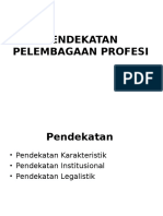 Pendekatan Pelembagaan Profesi Dan Ranah Pengembangan Keprofesian Guru