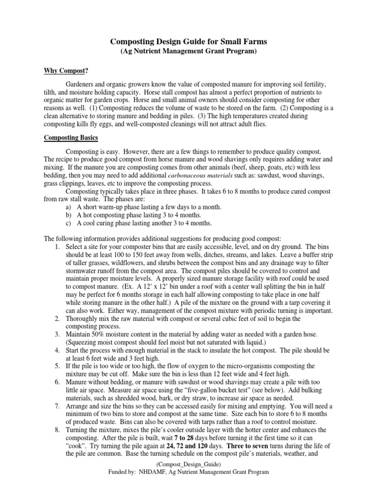 Composting Guide for Small Farms | PDF | Compost | Manure