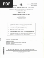 Cape Pure 2015 Unit1 Paper 2
