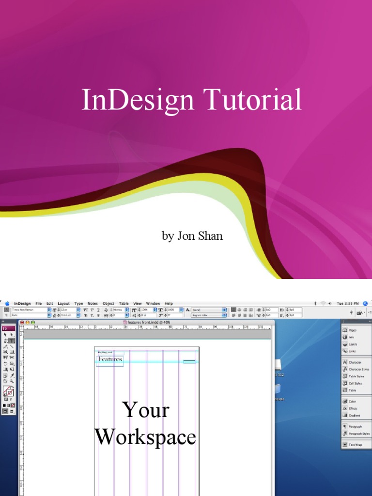 InDesign tutorial Adobe Computing