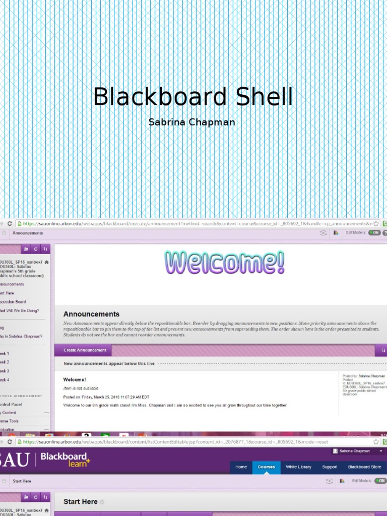 Blackboard Shell | PDF