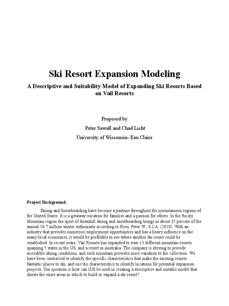 Ski Resort Expansion Suitability Model | PDF | Trail | Snow