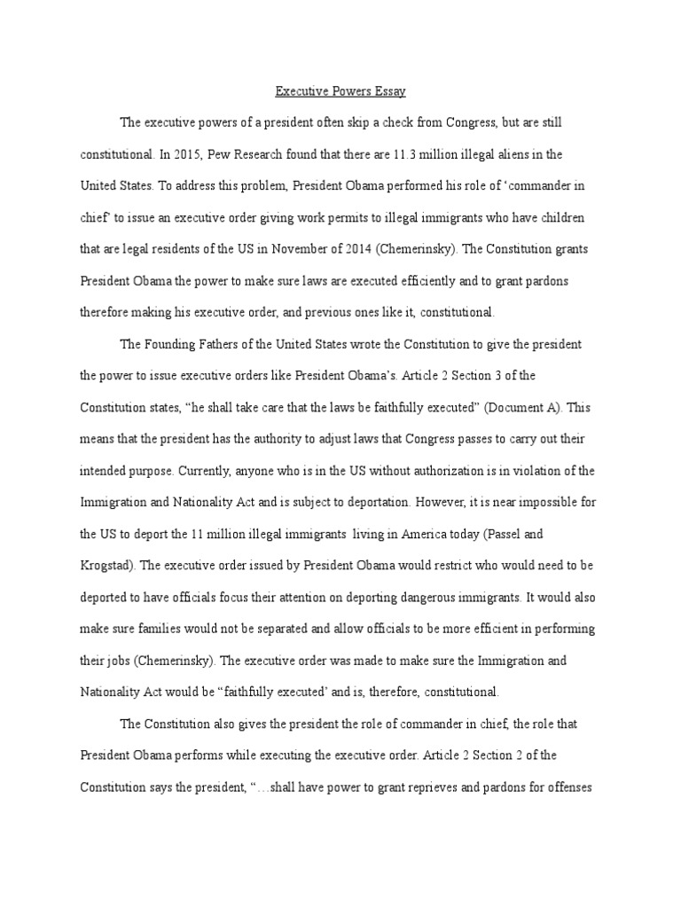 Short essay on president picture