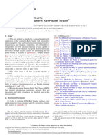 Water Using Volumetric Karl Fischer Titration: Standard Test Method For