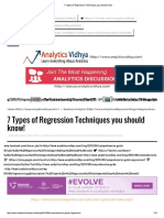 7 Types of Regression Techniques You Should Know PDF