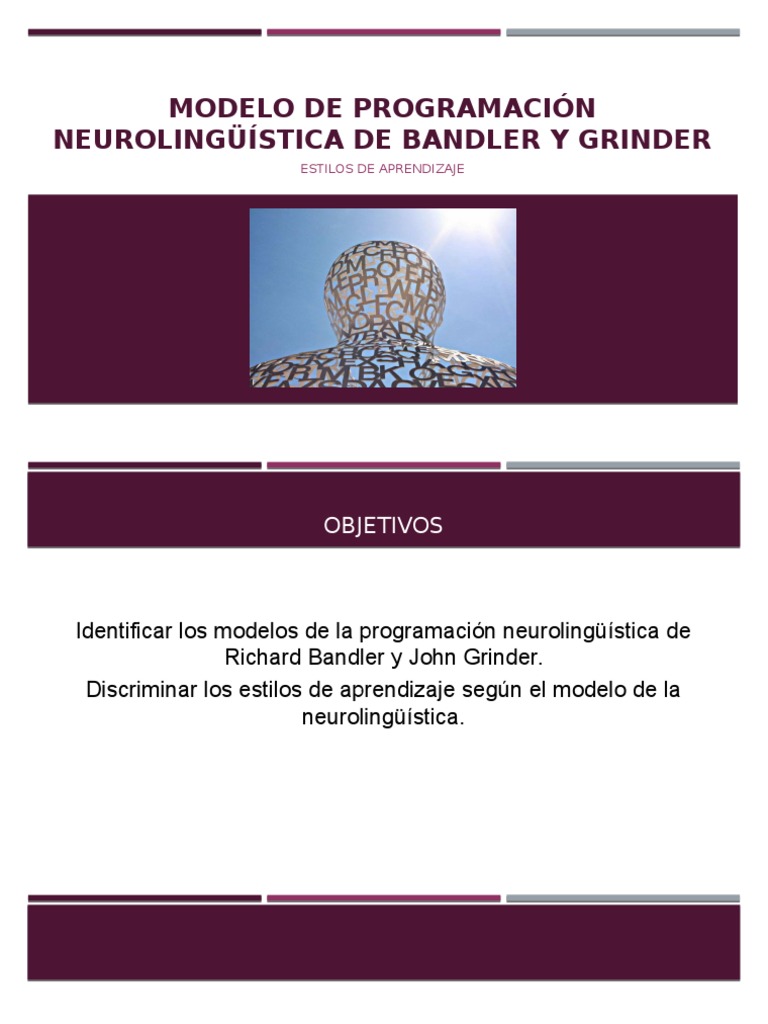 Modelo de Programación Neurolingüistica de Bandler y Grinder | PDF