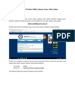 Panduan Penggunaan Website SISKA Khusus Entry Nilai Online