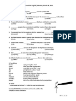 Intermediate English Quiz and Lesson on Verb Tenses