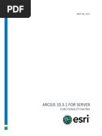 Arcgis Server Functionality Matrix