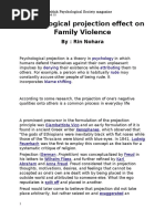 Psychological projection effect on Family Violence