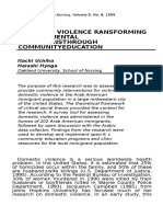 Domestic Violence Ransforming Environmental Conditionsthrough Communityeducation