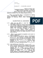 Affidavit - Complaint: Republic of The Philippines) City of Dipolog - . - . - .) S.S