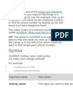 Syntax: Lookup and Reference Functions