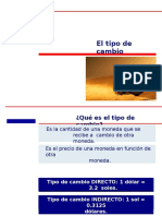 6. El tipo de cambio