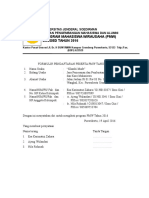 Formulir Pendaftaran PMW 2016