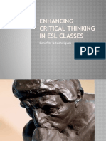 Enhancing Critical Thinking in ESL CLASSES