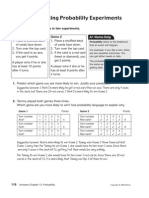 Conducting Probability Experiments: Compare Probabilities in Two Experiments