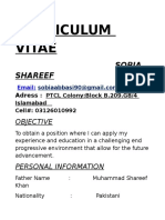 CV SOBIA SHAREEF