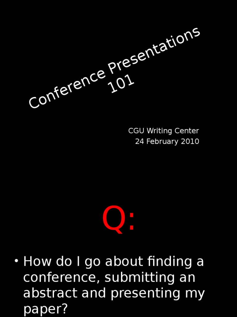 Giving Conference Papers | PDF | Abstract (Summary) | Theory