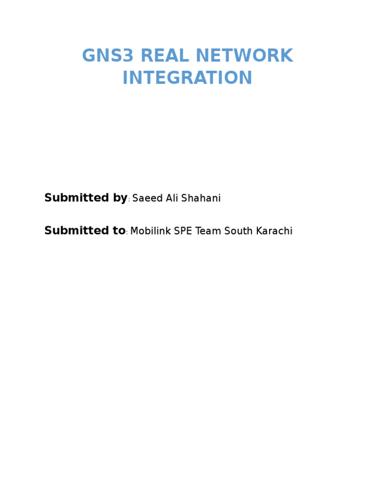 Gns3 Real Network Integration | PDF