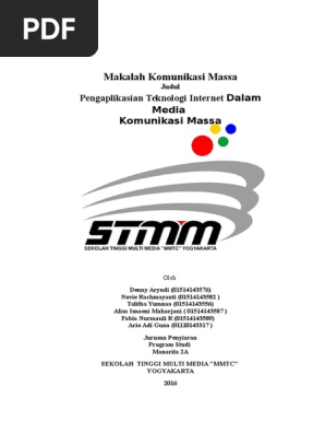 Makalah Ilmu Komunikasi Massa