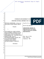 Order on Defendants' Ex Parte Application (Skidmore v. Led Zeppelin "Stairway to Heaven" lawsuit)