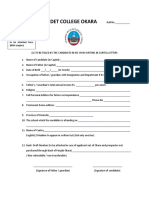 Admission Form 2015