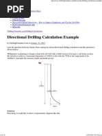 Directional Drilling Calculation Example