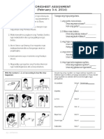 Worksheet Assignment (February 3-4, 2014) : Name