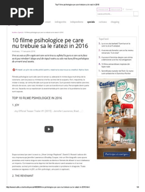Top Filme Psihologice Pe Care Trebuie Sa Le Vezi In 2016 Pdf Pdf